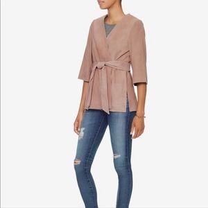 INTERMIX Blush Kimono Suede Jacket- Small
